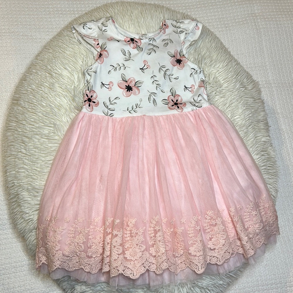 LuluRain Floral Dress Girls Size 3T